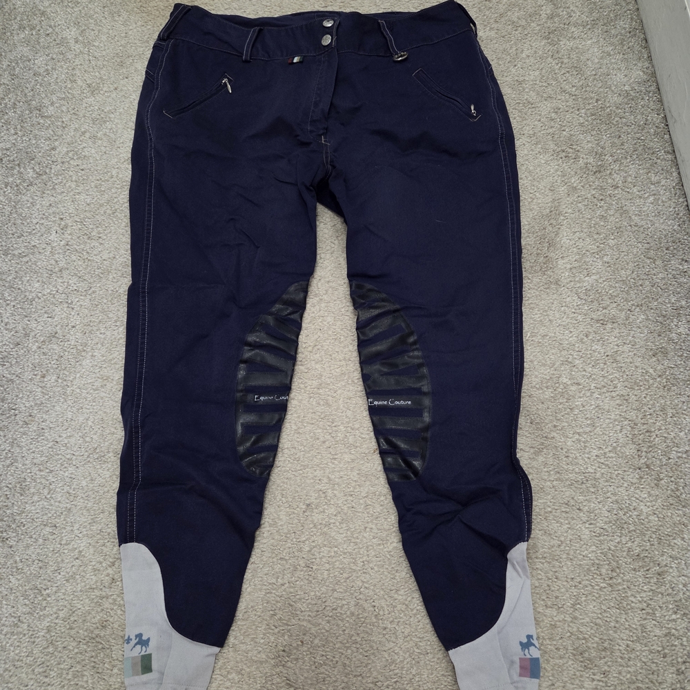 Women’s Equine Couture Navy Performance Riding Tights